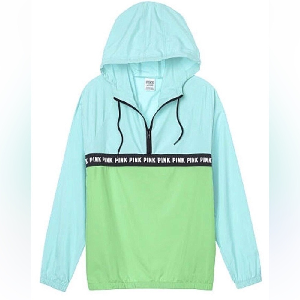 #54. Victoria's Secret Pink Anorak Windbreaker Quarter Zip Jacket